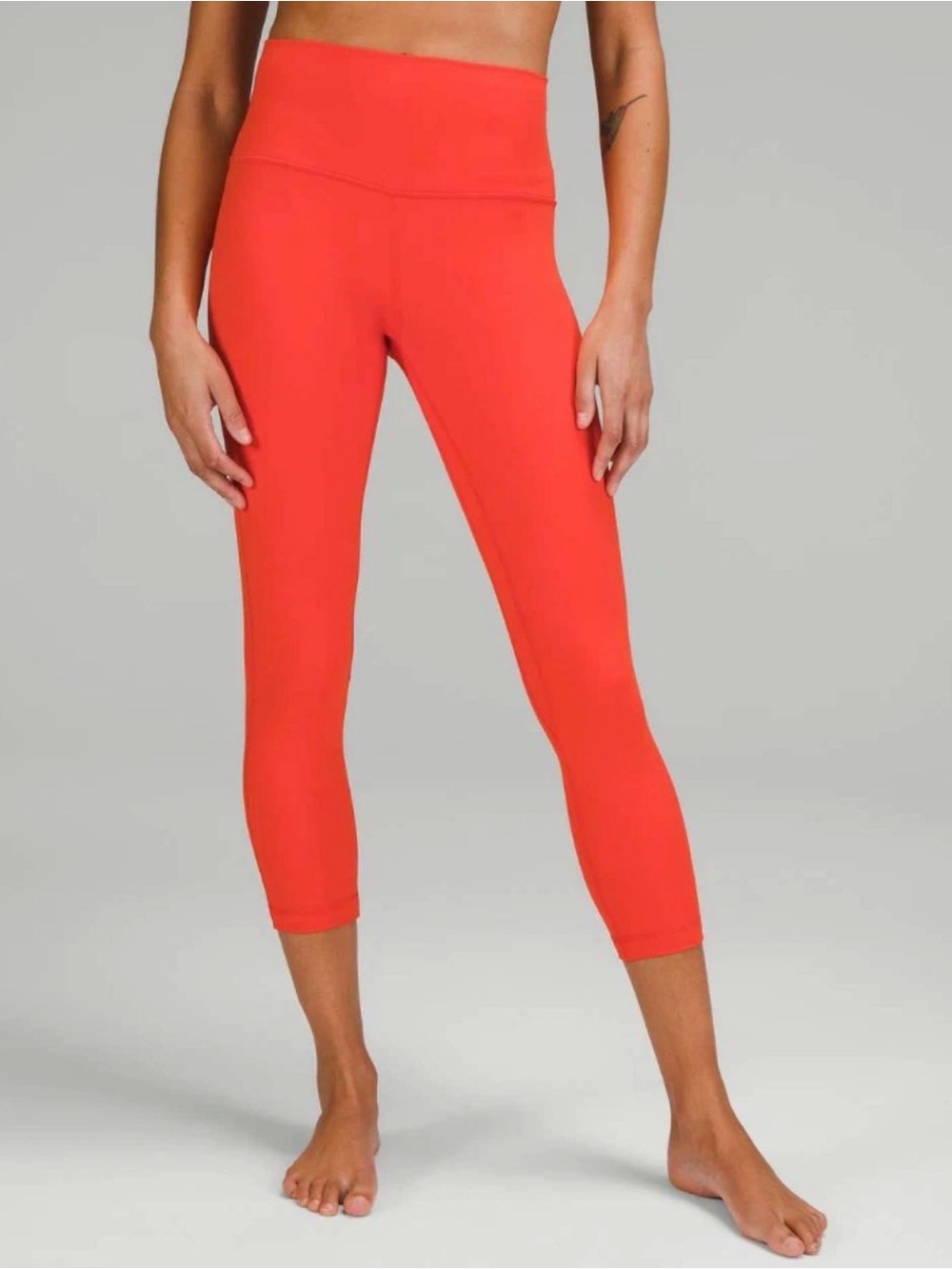 Lululemon Align High-Rise Crop 23" Solar Orange W6BGLS Activewear Women’s Size 4